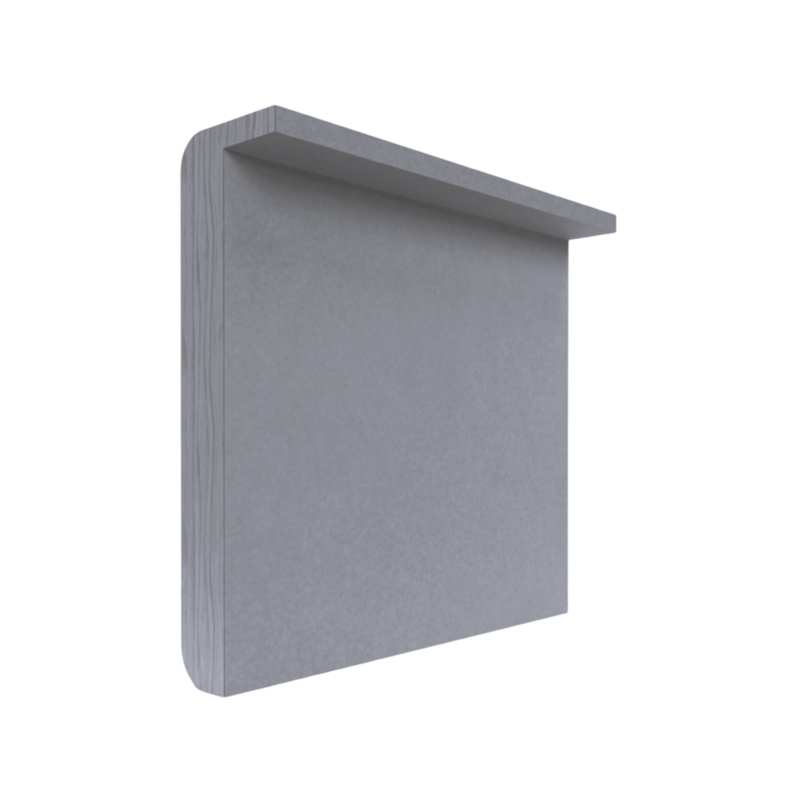 Jogo de Alizar MDF 215x05cm Cinza Rocha Porta