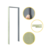 Jogo de Batente Quina Reta Grafito Rocha Porta