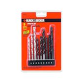 Jogo de Broca 9 Peças Madeira 8mm 6mm 5mm Black & Decker Jogo de Broca 9 Peças Madeira 8mm 6mm 5mm Black & Decker
