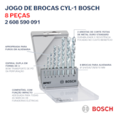 Jogo de Brocas CLY-1 Bosch