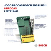 Jogo de Brocas SDS Plus-1 para Concreto com 6 Peças Bosch