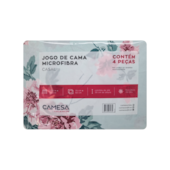 Jogo de Cama Casal Duplo Microfibra 4 Peças Camesa (Modelos Sortidos)