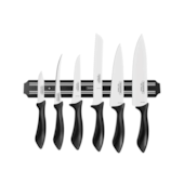 Jogo de Faca 7 Peças Inox Preta Tramontina 