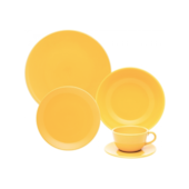 Jogo de Jantar/Chá Prátika 20 Peças Amarelo Oxford Jogo de Jantar/Chá Prátika 20 Peças Amarelo Oxford