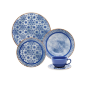 Jogo de Jantar Unni Jeans 20 Peças Oxford Jogo de Jantar Unni Jeans 20 Peças Oxford