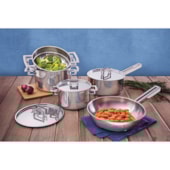 Jogo de Panela de Aço Inox Brava 5pçs 65400/010  Tramontina Jogo de Panela de Aço Inox Brava 5pçs 65400/010  Tramontina