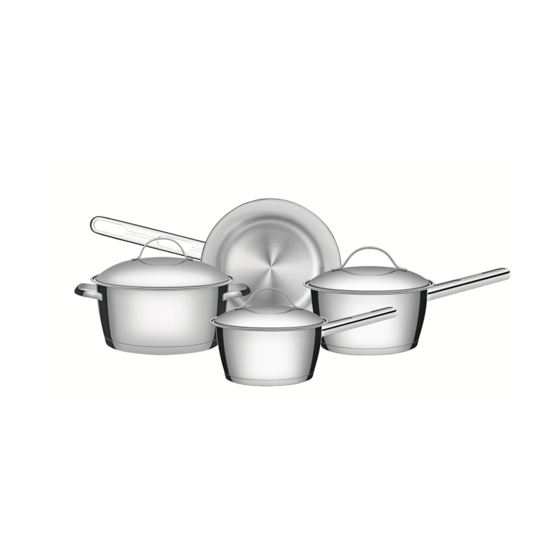 Jogo de Panelas 4 Peças Allegra em Aço Inox Tramontina