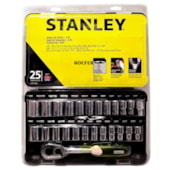 Jogo de Soquetes 25 Peças 1/2" Sextavado Stanley Jogo de Soquetes 25 Peças 1/2" Sextavado Stanley