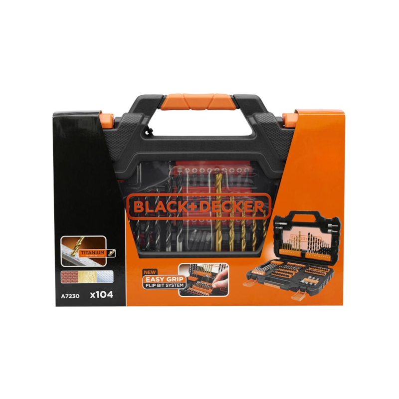 Jogo Furar e Parafusar 104 Peças com Maleta Black Decker