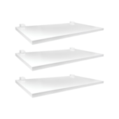 Kit 3 Prateleiras Branca 1,2x20x40cm Me Leve Pratik