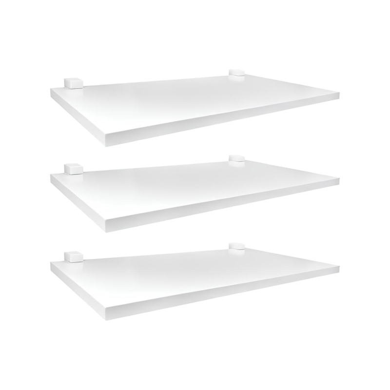 Kit 3 Prateleiras Branca 1,2x20x40cm Me Leve Pratik