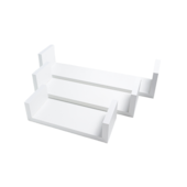 Kit 3 Prateleiras Branco Tipo U Decorare Prat-K