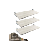 Kit 3 Prateleiras com Suporte Cinza 1,5x20x60cm Prat-K Kit 3 Prateleiras com Suporte Cinza 1,5x20x60cm Prat-K