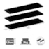 Kit 3 Prateleiras Decorare Preta com Bucha 10x40cm Prat-K