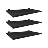 Kit 3 Prateleiras Preta 1,2x20x40cm Me Leve Pratik