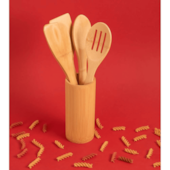 Kit 4 Utensilios de Bambu Mozcada Oikos