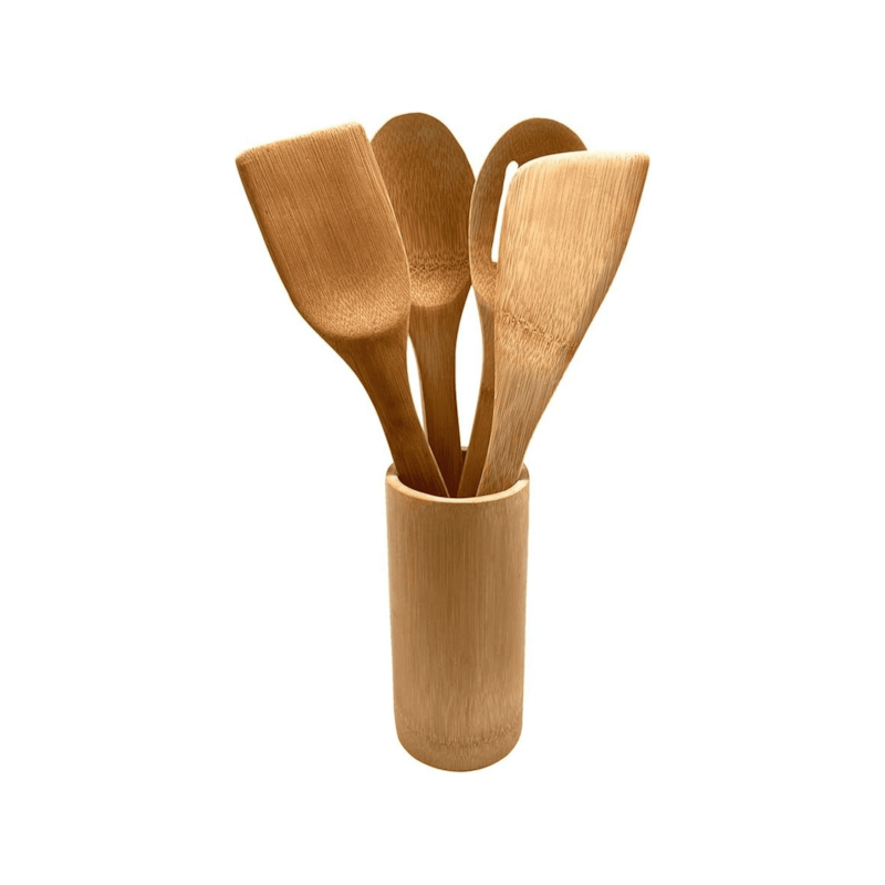 Kit 4 Utensilios de Bambu Mozcada Oikos