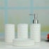 Kit Acessório Banheiro Cerâmica 4pc Branco hd54994 Canton Sino