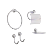 Kit Acessórios de Banheiro 5 Peças Cromado Samba Fit Japi
