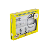 Kit Acessórios de Banheiro 5 Peças Cromado Samba Fit Japi