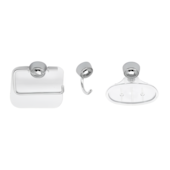 Kit Acessórios para Banheiro 3 Peças Clean Cristal KBMC3 Astra