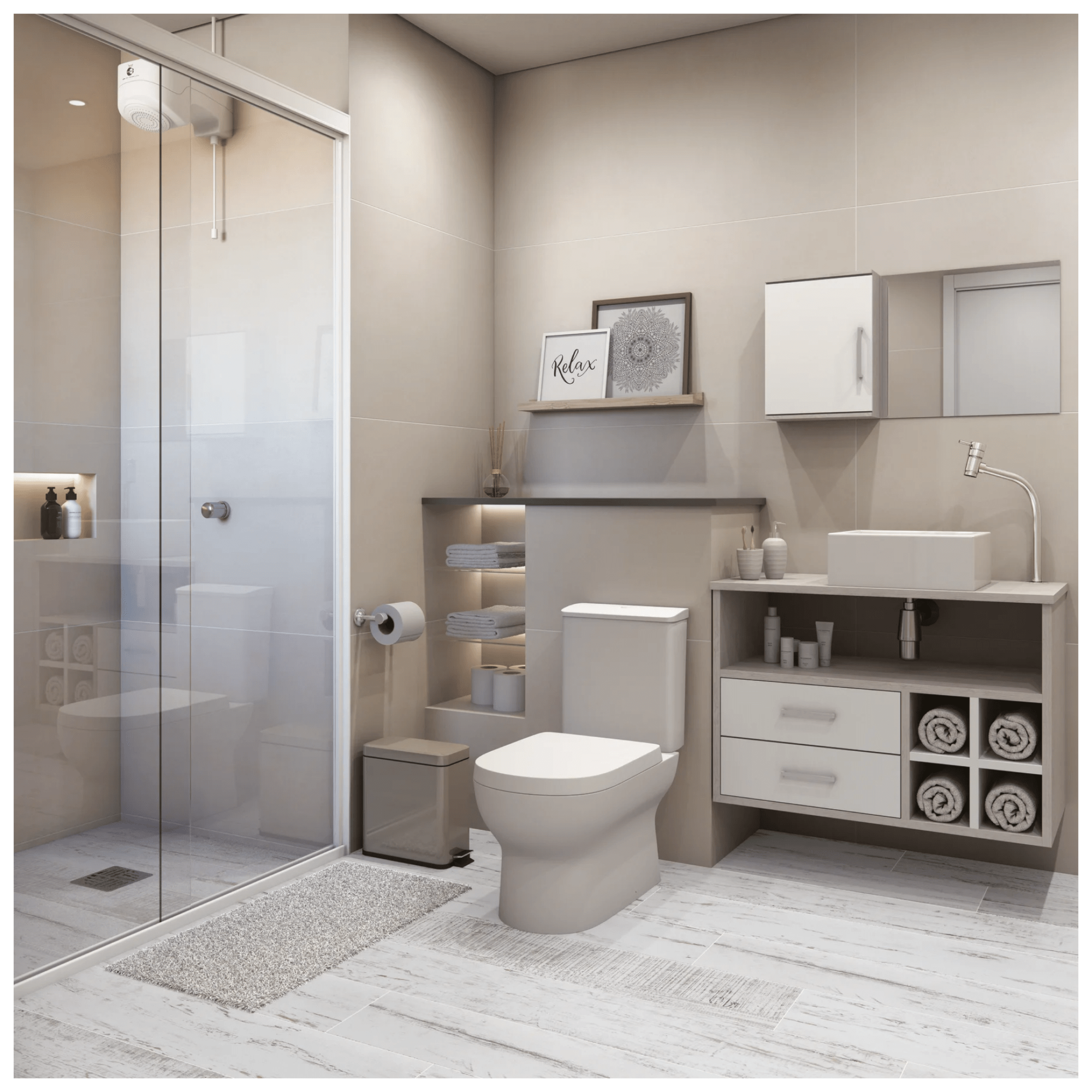 Kit Acoplado Nexo Completo Branco Roca - Apotiguar