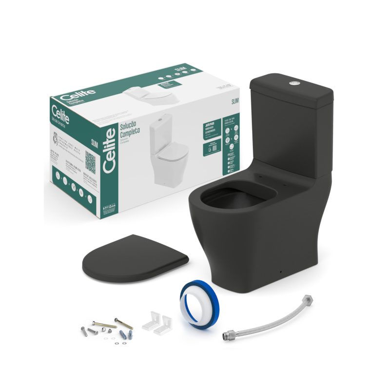 Kit Acoplado Slim Completo Matte Black Celite