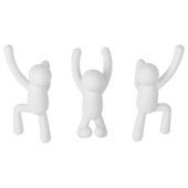 Kit Cabideira para Parede 3 Peças Branco Umbra Kit Cabideira para Parede 3 Peças Branco Umbra