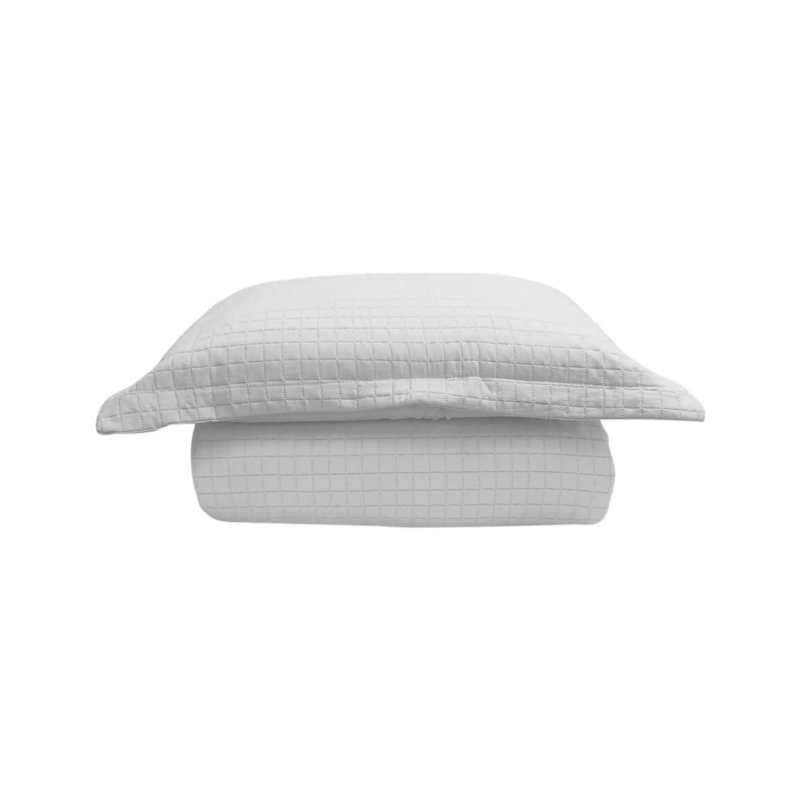 Kit Cobre Leito Loft Solteiro 2 Peças 160x230cm Branco Camesa