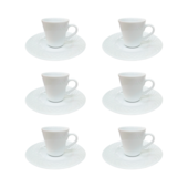 Kit com Xícaras Café e Pires Ingrid em Porcelana Tramontina