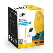 Kit de Câmera Dome FullHD + Fonte e Cabo Connect VTV