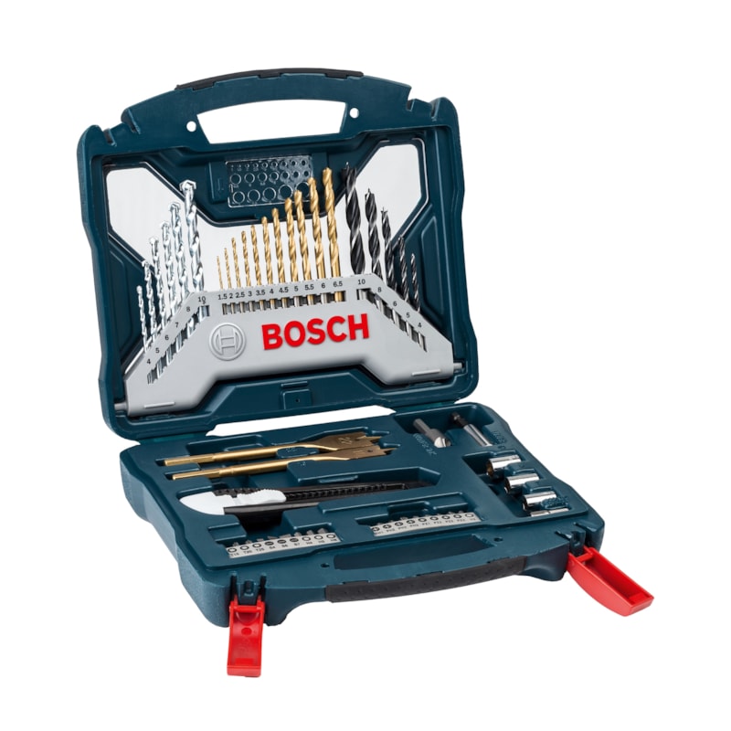 Kit de Pontas e Brocas em Titânio X-Line 50 peças + Maleta Bosch 