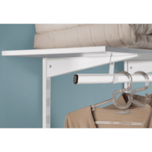 Kit de Suporte Duplo 40cm para Tubo Cabideiro Branco Prat-K