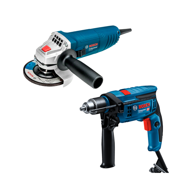 Kit Furadeira de Impacto GSB 13 RE 750W + Esmerilhadeira 4 ½" GWS 850 850W Bosch