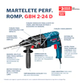 Kit Martelete GBH 2-24 D 820W + Esmerilhadeira GWS 850 850W Bosch