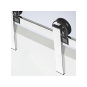 Kit Master Trilho 2m para Porta até 40Kg Inox Polido Stam Kit Master Trilho 2m para Porta até 40Kg Inox Polido Stam