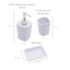Kit para Banheiro 3 Peças de Cerâmica Antibes Branco Lyor