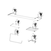 Kit para Banheiro Faciliti com Ventosa Cromado Schmitt Kit para Banheiro Faciliti com Ventosa Cromado Schmitt