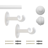 Kit para Cortina Prakito 19mm 1,5M Branco Bella Arte