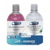 Kit Sabonete Líquido e Álcool em Gel 500ml Interbrilho Kit Sabonete Líquido e Álcool em Gel 500ml Interbrilho