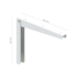 Kit Suporte Dobrável 12x40cm Branco Multivisão