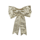 Laço Quadriculado Ouro e Branco 23x35cm Cromus Laço Quadriculado Ouro e Branco 23x35cm Cromus