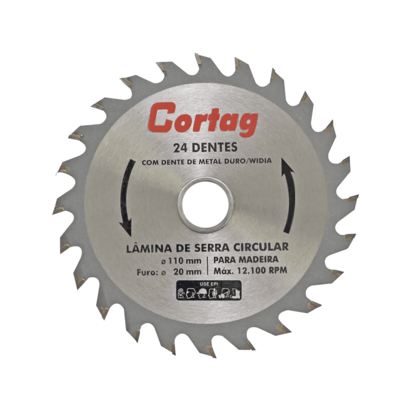 Lamina de Serra Circular  para Madeira 24 Dentes Cortag