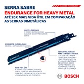 Lâmina de Serra para Sabre Endurance for Heavy Metal com 5 Peças Bosch