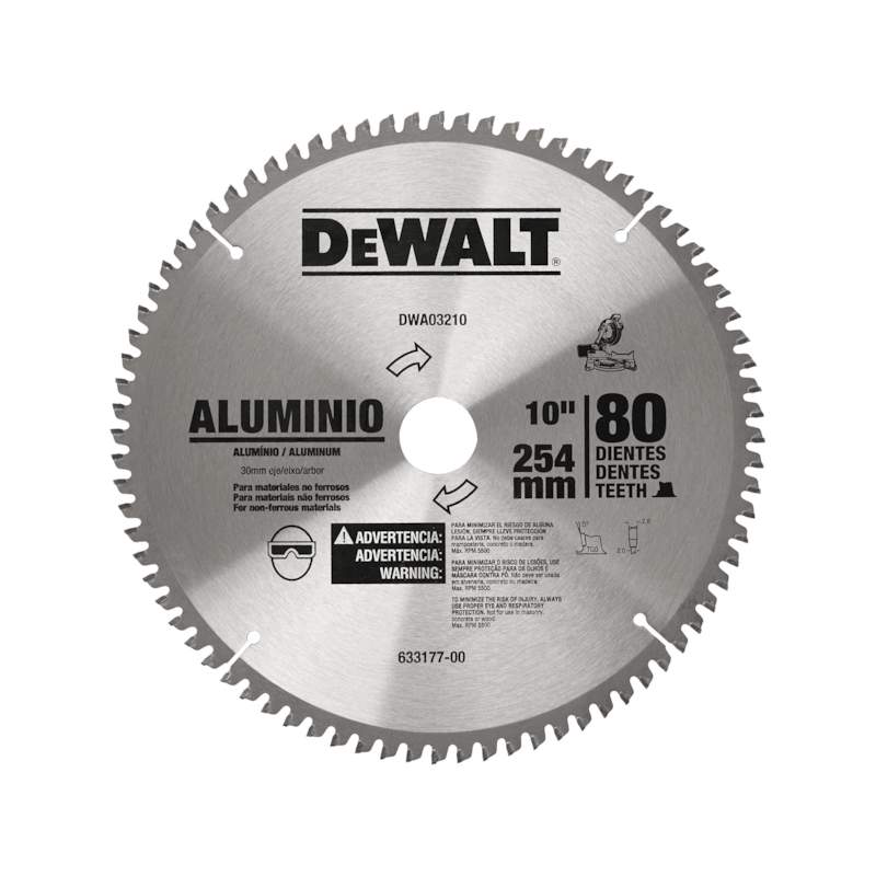 Lâmina Serra Esquadria 10" 80D Alumínio Devalt