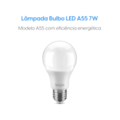 Lâmpada de LED Bulbo 7W 6500K A55 Elgin