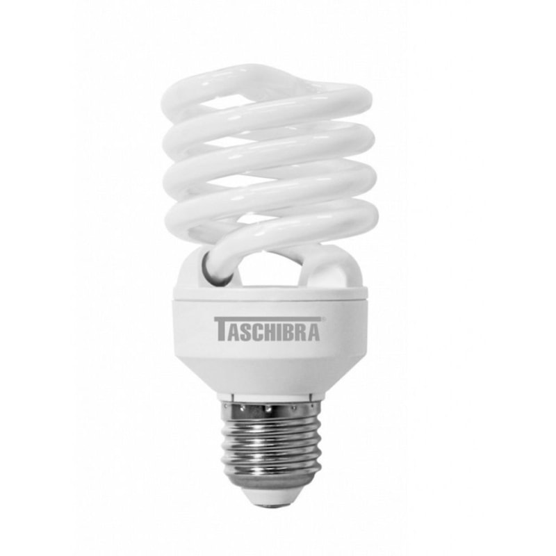 Lâmpada eletrônica fluorescente compacta espiral 25W 220V 6400K T2 Full Taschibra