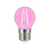 Lâmpada LED Bolinha Filamento Color G45 Rosa Taschibra