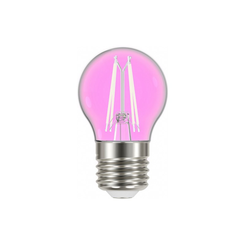 Lâmpada LED Bolinha Filamento Color G45 Rosa Taschibra