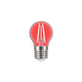Lâmpada LED Bolinha G45 Filamento Vermelho Taschibra